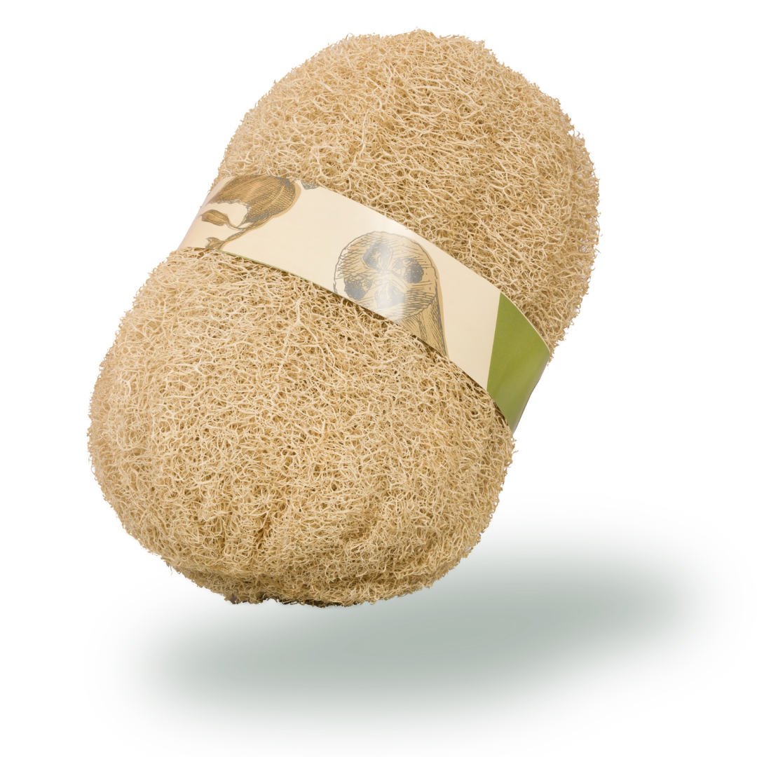 Handgenähter Luffa-Duschschwamm für sanftes Peeling | Made in Germany | Loofah Moments