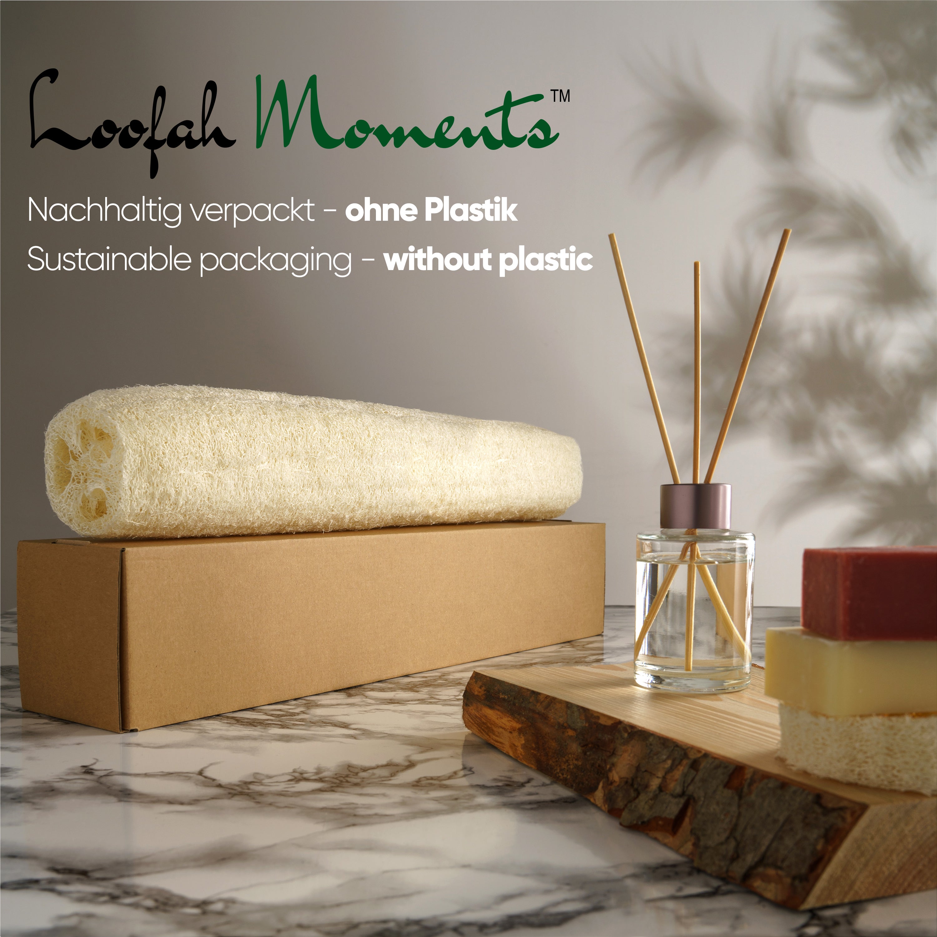 Loofah Moments™ - Luffa Gurke 44 cm